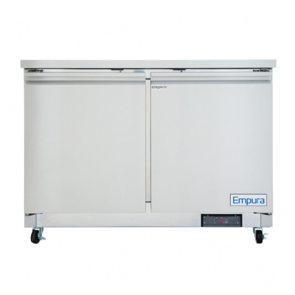 Empura Refrigeration E-KUC48 Stainless Steel Undercounter Refrigerator With 2 Doors 48.2" W