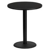 Flash Furniture XU-RD-36-BLKTB-TR24B-GG Table 36" Dia. X 43-1/8"H Bar Height