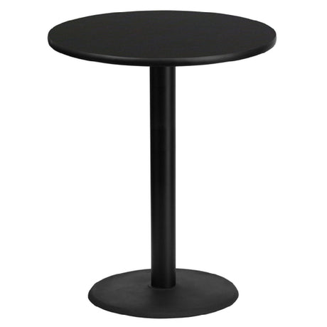 Flash Furniture XU-RD-36-BLKTB-TR24B-GG Table 36" Dia. X 43-1/8"H Bar Height