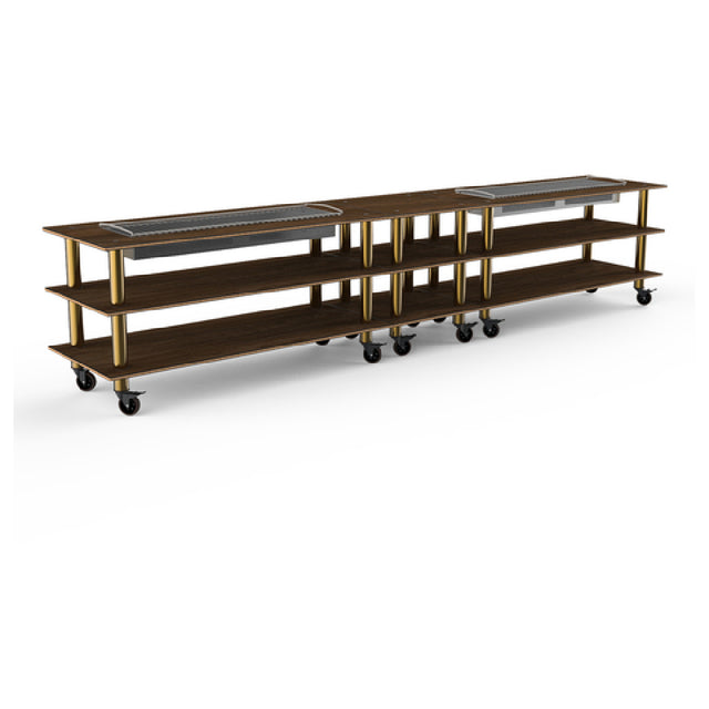 Steelite MGCMLD04WBXW Mogogo Buffet Solutions Modular Double Heat Buffet Table