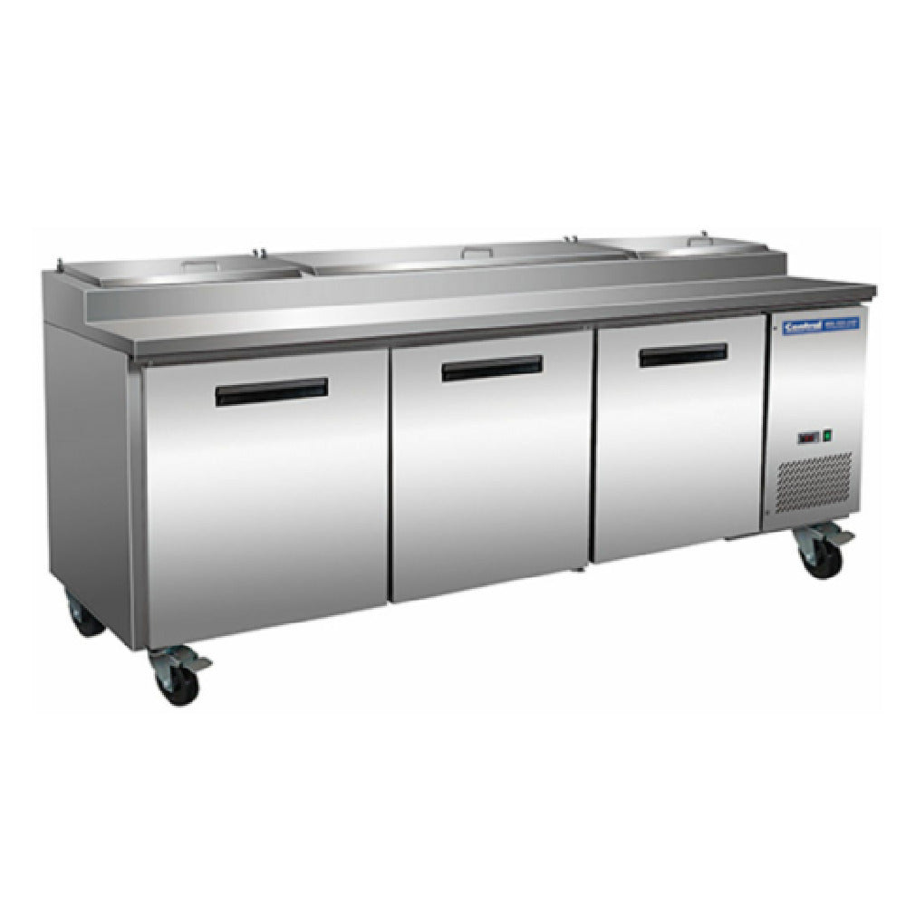 Hubert 69K-015 - Kratos® Pizza Prep Table, (4) 4" Swivel Caster, 94-1/4"W X 32-1/2"D X 41-1/2"H
