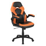 Flash Furniture CH-00095-OR-GG X10 Gaming Chair 250 Lb. Weight Capacity LeatherSoft Upholstery With Mesh Inserts