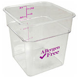 Cambro 4SFSCW-441 4 Qt Camsquare Container Allergen Free Storage