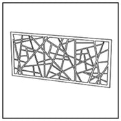 Bauscher Hepp VE-38036 - Venta® Metal Panel, With Cut-out Decor "BAMBOO" To Cover The Front Of The Buffet Table