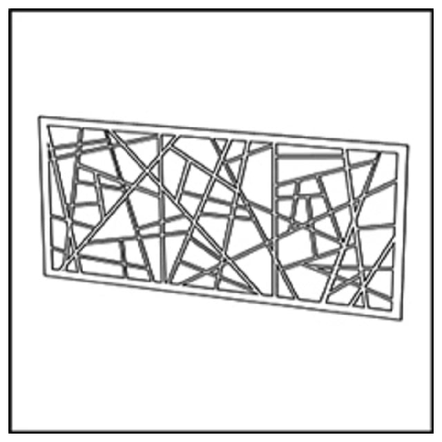 Bauscher Hepp VE-38036 - Venta® Metal Panel, With Cut-out Decor "BAMBOO" To Cover The Front Of The Buffet Table