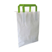 PacknWood 210MCABB - Grab & Go Carrier Bag, With Green Handles, 7.9"L X 4"W X 11"H
