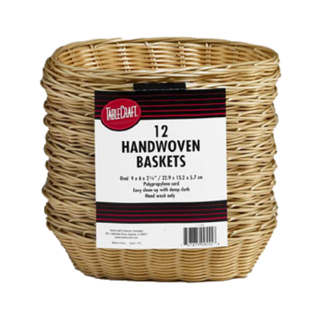 Tablecraft C1174W Cash & Carry Baskets 9" X 6" X 2-1/4" Oval