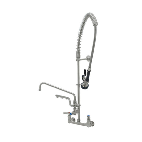 T&S Brass S-0133-U12-B EverSteel 8” Wall Mount Mixing Faucet With Body Add-on Faucet