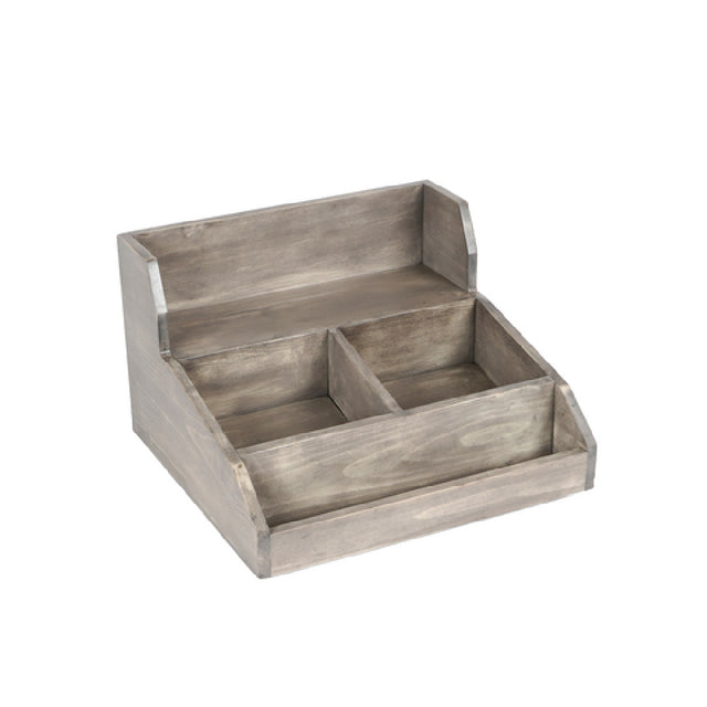 Cal Mil 2019-110 Aspen Cup And Lid Organizer 14" X 15" X 9-1/2"H Gray-washed Pine Wood