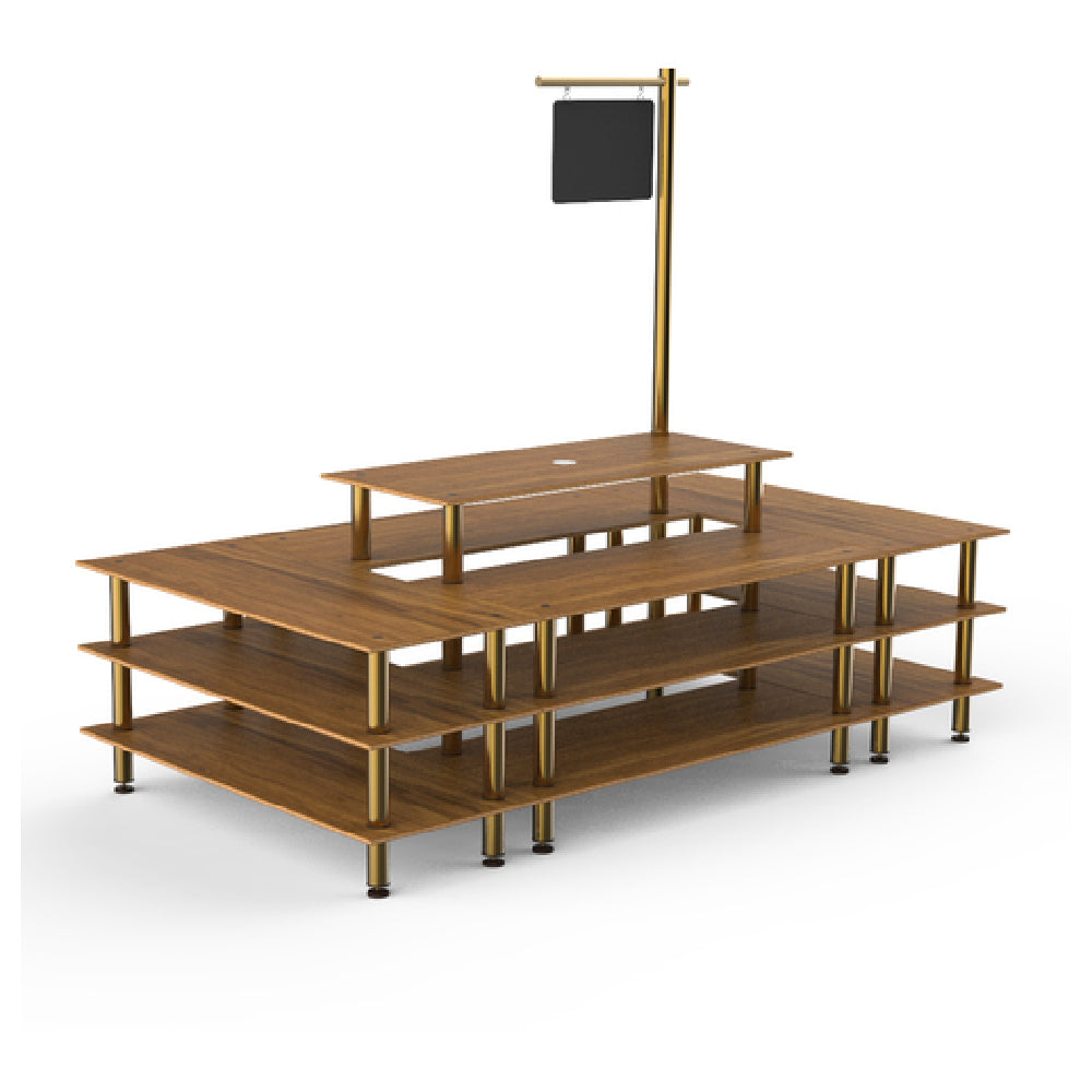 Steelite MGCMLB07BBXF Mogogo Buffet Solutions Modular Market Square 4-tier 130" X 71" X 107"H