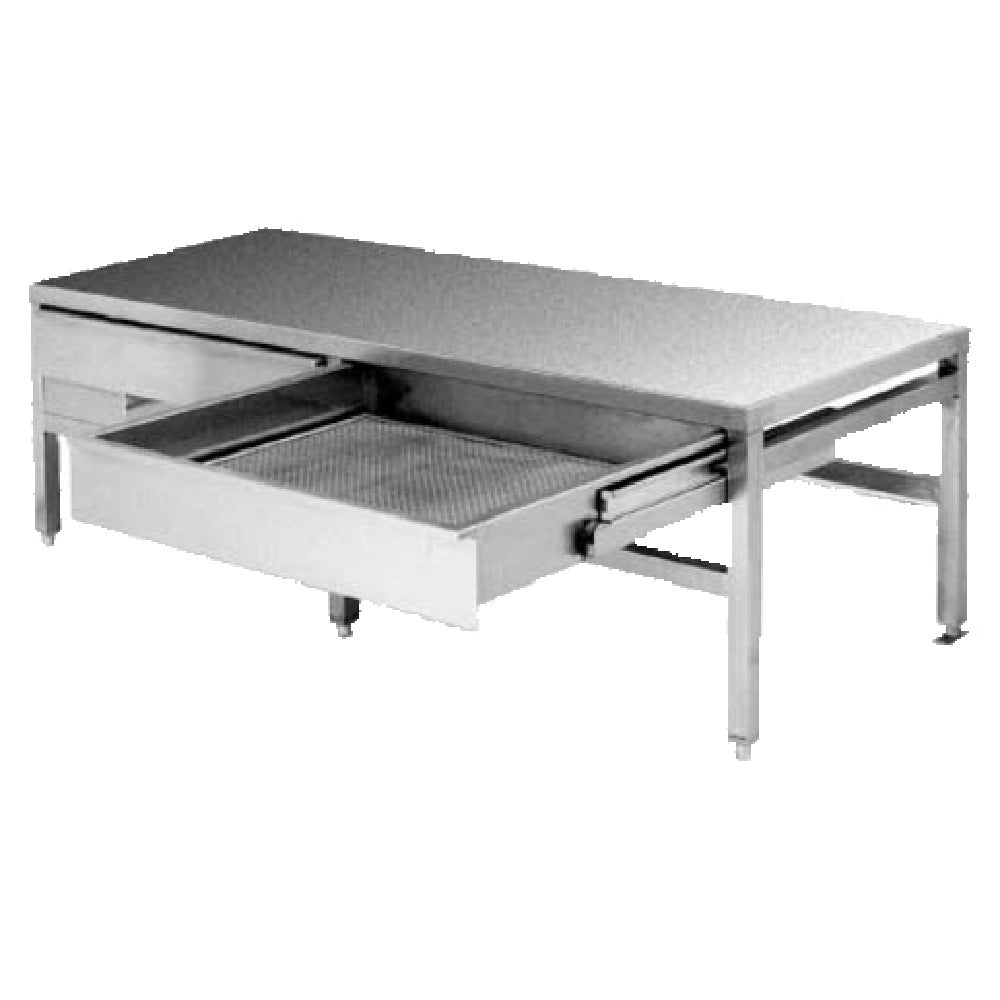 Cleveland ST42 Equipment Stand Open Base With Sliding Drain Drawer & Splash Screen