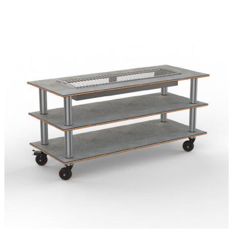 Steelite MGCMLD06GSXH - Modular Heat Table Grey Slate Brushed Stainless Steel, 71.0" X 29.5" X 95.5"