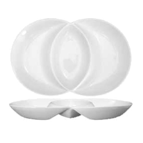 International Tableware FA2-14 Unity Compartment Plate 14" Dia. 3-compartment