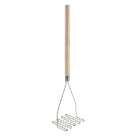 Winco PTM-24S Potato Masher 5-1/4" Square 24" Wood Handle