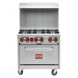 Iron Range IR-6B Commercial Range Natural Gas 36"W