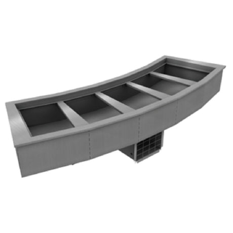 Delfield N8144-BRP_115/60/1 Drop-In Curved Mechanically Cooled Cold Pan 2-pan Size