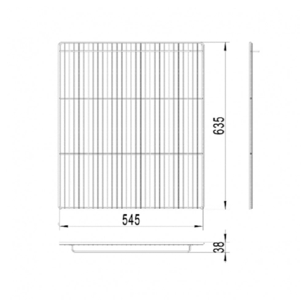 Empura Stainless W0402195 Coated Wire Shelf For E-23 And E-23F Refrigeration Overall Dimensions: