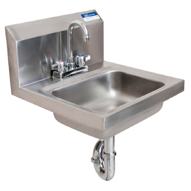 BK Resources BKHS-D-1410-PT-G Hand Sink Wall Mount 14" Wide X 10" Front-to-back X 5" Deep Bowl