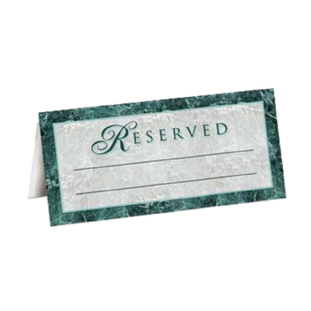 Menu Solutions R2005 "Reserved" Tent 2-5/8" X 5-1/4" Folded With Space For Party's Name