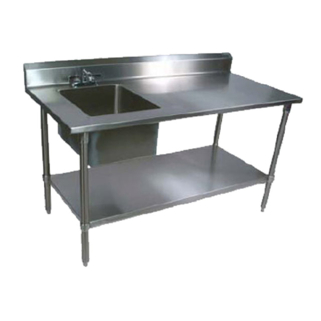 John Boos EPT6R5-3060GSK-L Work Table With Prep Sink 60"W X 30"D X 40-3/4"H Overall Size