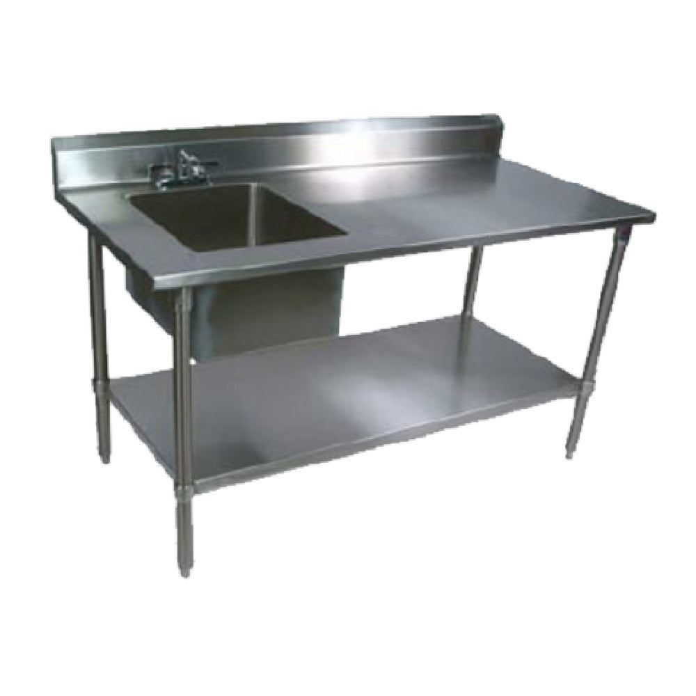 John Boos EPT6R5-3048GSK-L Work Table With Prep Sink 48"W X 30"D X 40-3/4"H Overall Size