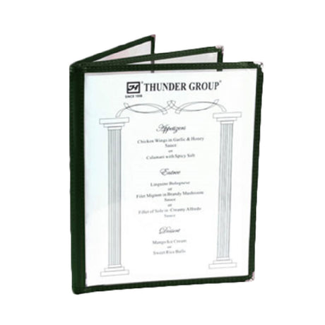 Thunder Group PLMENU-L3GR Menu Cover 8-1/2" X 11" 3-page Book Fold