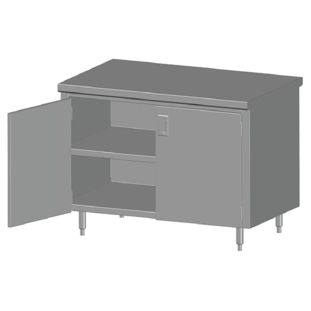 SPG 5CBT-30HD - Universal Stainless Work Table, Cabinet Case With Hinged Doors, 60"W X 30"D