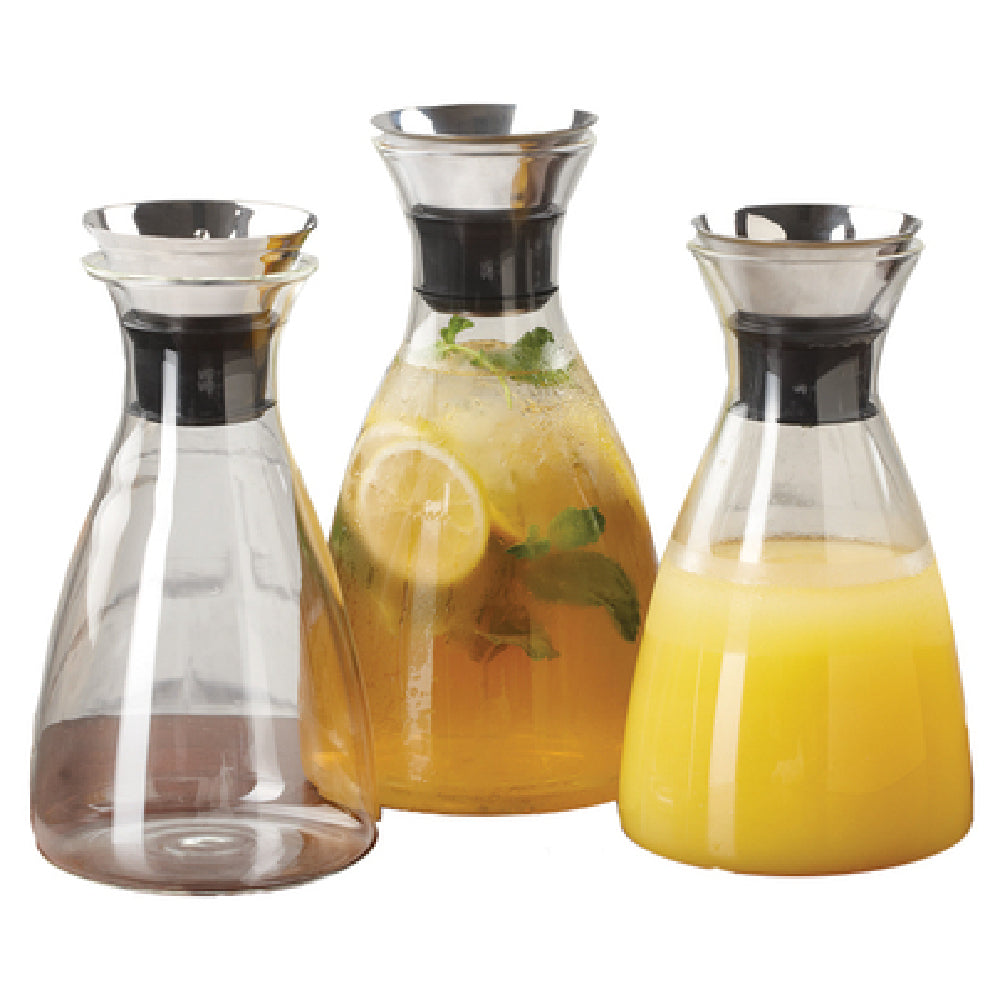 GET Enterprises GL-CRF-52 Silhouette™ Glass Decanter 52 Oz. (56 Oz. Rim Full) 6" Dia. X 9-3/4"H