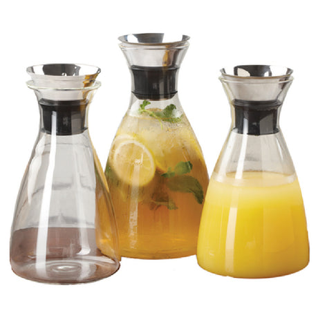 GET Enterprises GL-CRF-52 Silhouette™ Glass Decanter 52 Oz. (56 Oz. Rim Full) 6" Dia. X 9-3/4"H