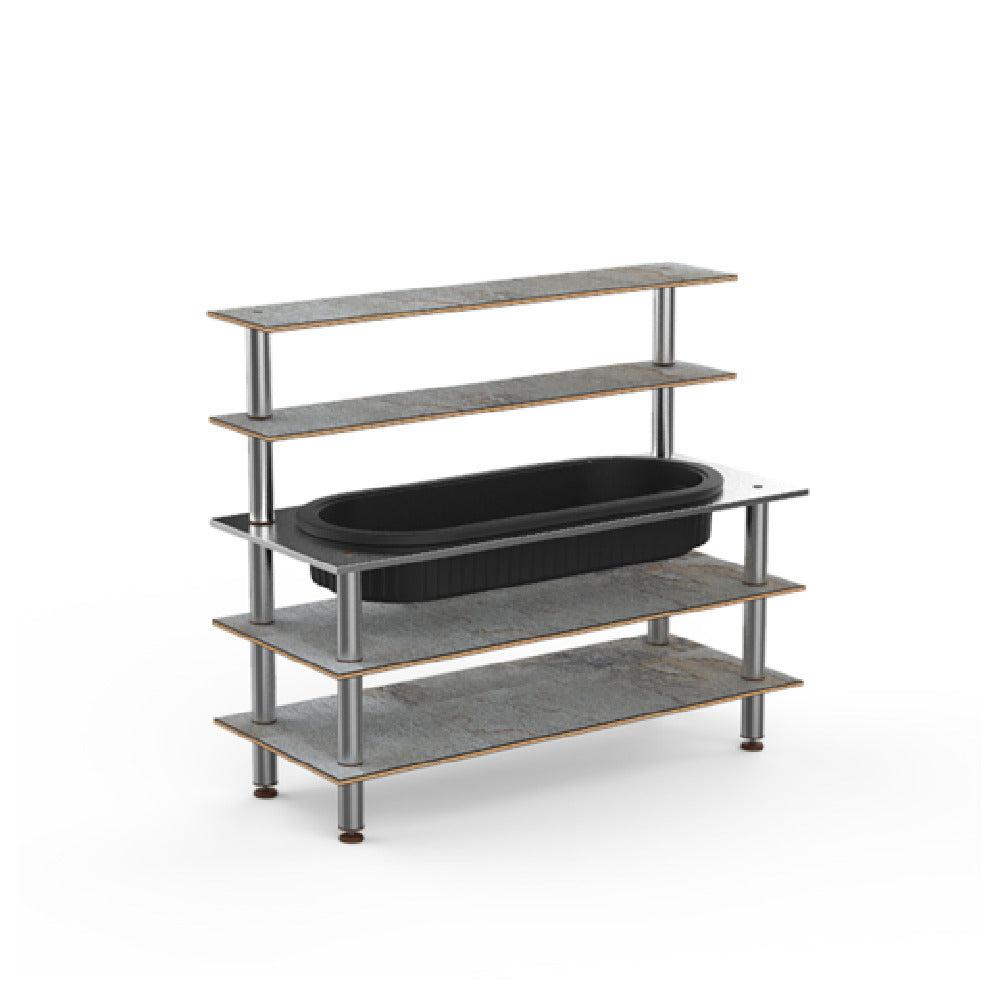 Steelite MGCMLC01GSXF Mogogo Buffet Solutions Modular Back Bar Station 3-tier