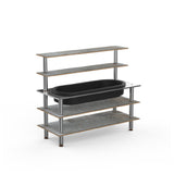 Steelite MGCMLC01GSXF Mogogo Buffet Solutions Modular Back Bar Station 3-tier