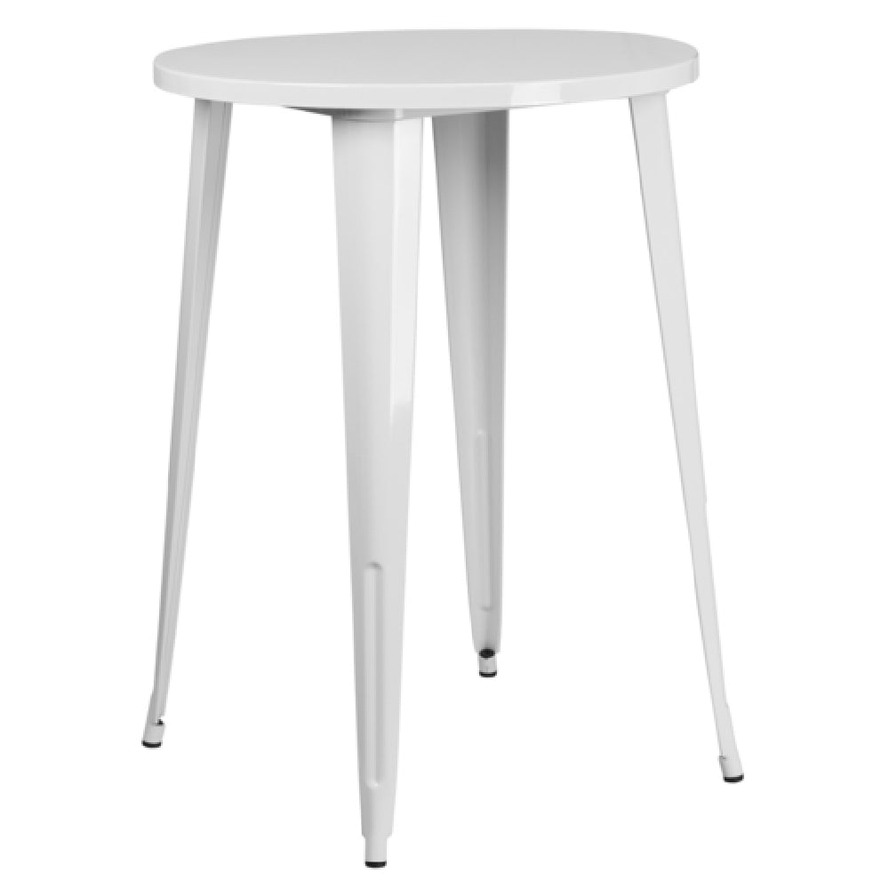 Flash Furniture CH-51090-40-WH-GG Table 30" Dia. X 41"H Bar Height