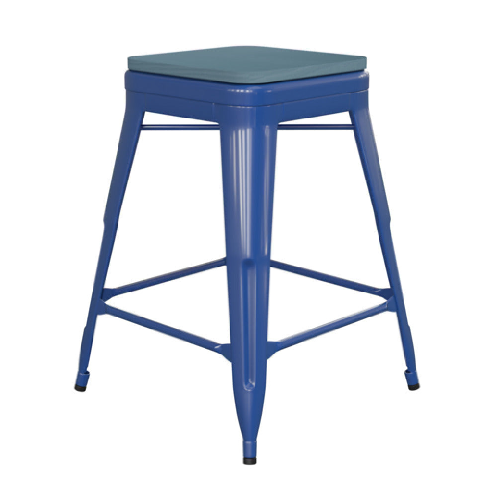 Flash Furniture CH-31320-24-BL-PL2C-GG Kai Bar Stool 500 Lb. Weight Capacity Counter Height