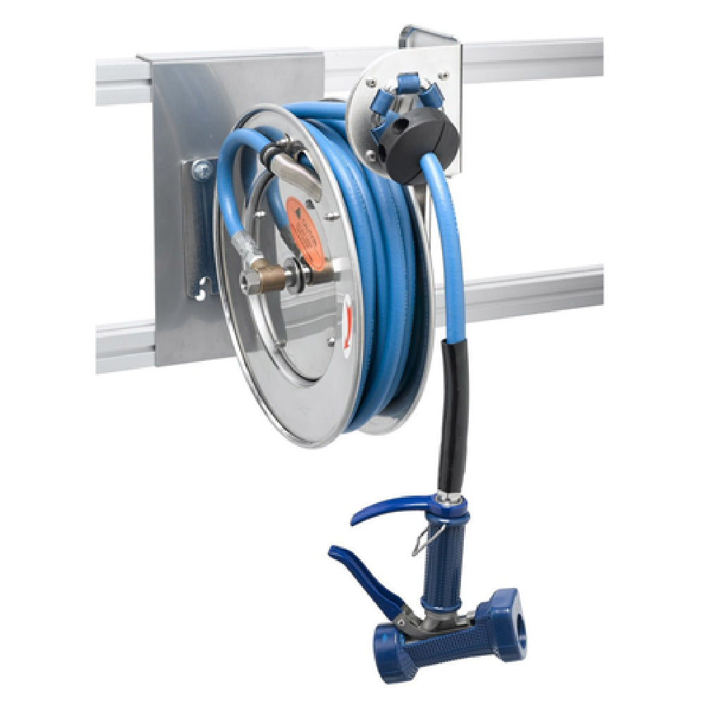 T&S Brass B-7142-05 Hose Reel System Open 3/8" X 50' Hose With Stainless Steel Front Trigger Spray Valve (with A 5/16" Orifice)