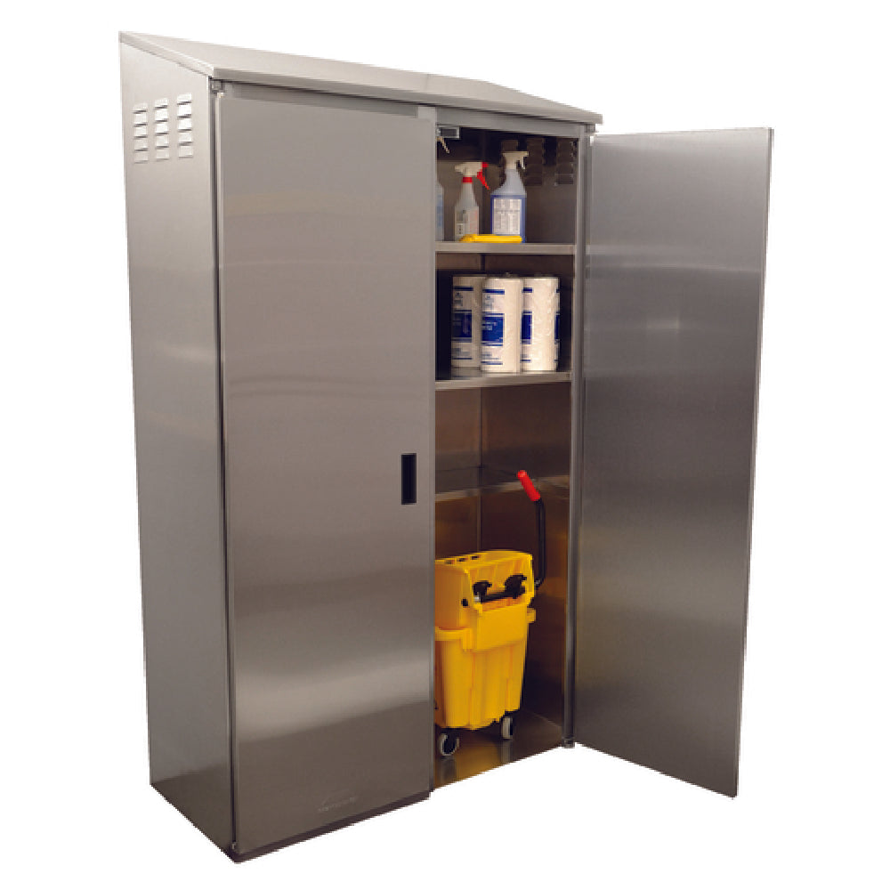 Advance Tabco 9-OPC-84DL-X - Cabinet With Mop Sink, 50-3/8"W X 23"D X 84"H O.A., Double Hinged Doors