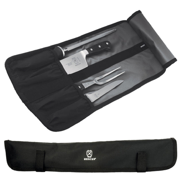 Mercer Culinary M30004M Mercer Cutlery Knife Roll 21" X 5-1/4" X 1" Rolled 4 Elastic Pockets