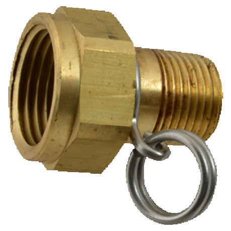 Franklin Machine Products 159-1002 Rigid Adaptor For Spray Nozzle 1/2" NPT Male X 3/4" Female Garden Hose Thread