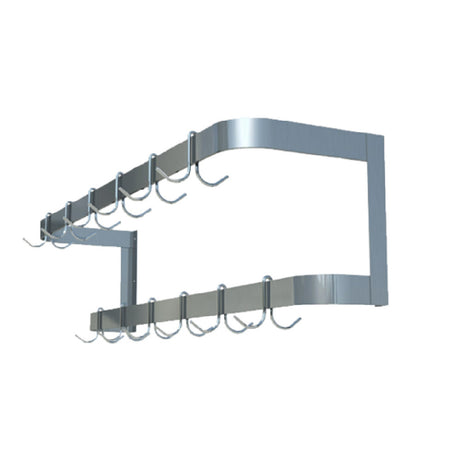 Sapphire Manufacturing SM-WR72 Pot Rack Wall-mounted Double Bar Design