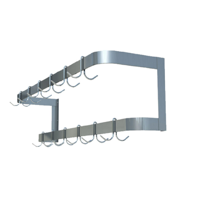 Sapphire Manufacturing SM-WR36 Pot Rack Wall-mounted Double Bar Design