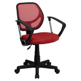 Flash Furniture WA-3074-RD-A-GG Swivel Task/Computer Chair 30-1/2" To 34-1/2" Adjustable Height