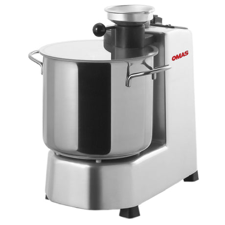 Omas VBl FP50 - Food Processor, 5 Liter Capacity Stainless Steel Bowl, Rounded Thermic Bottom