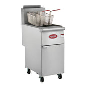 Hubert 114167 - Kratos 29Y-051-NAT Commercial Mobile Gas Floor Fryer, (4) Burners