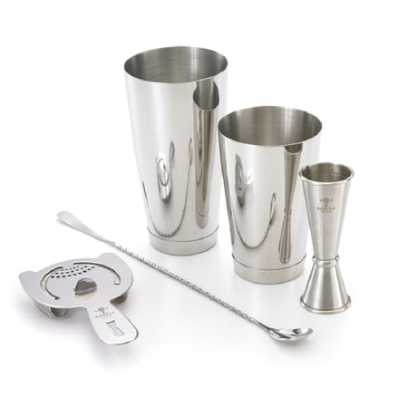 Mercer Culinary M37101 Barfly® Basics Set 5-piece Includes (1) Full Size And (1) Half Size Shakers