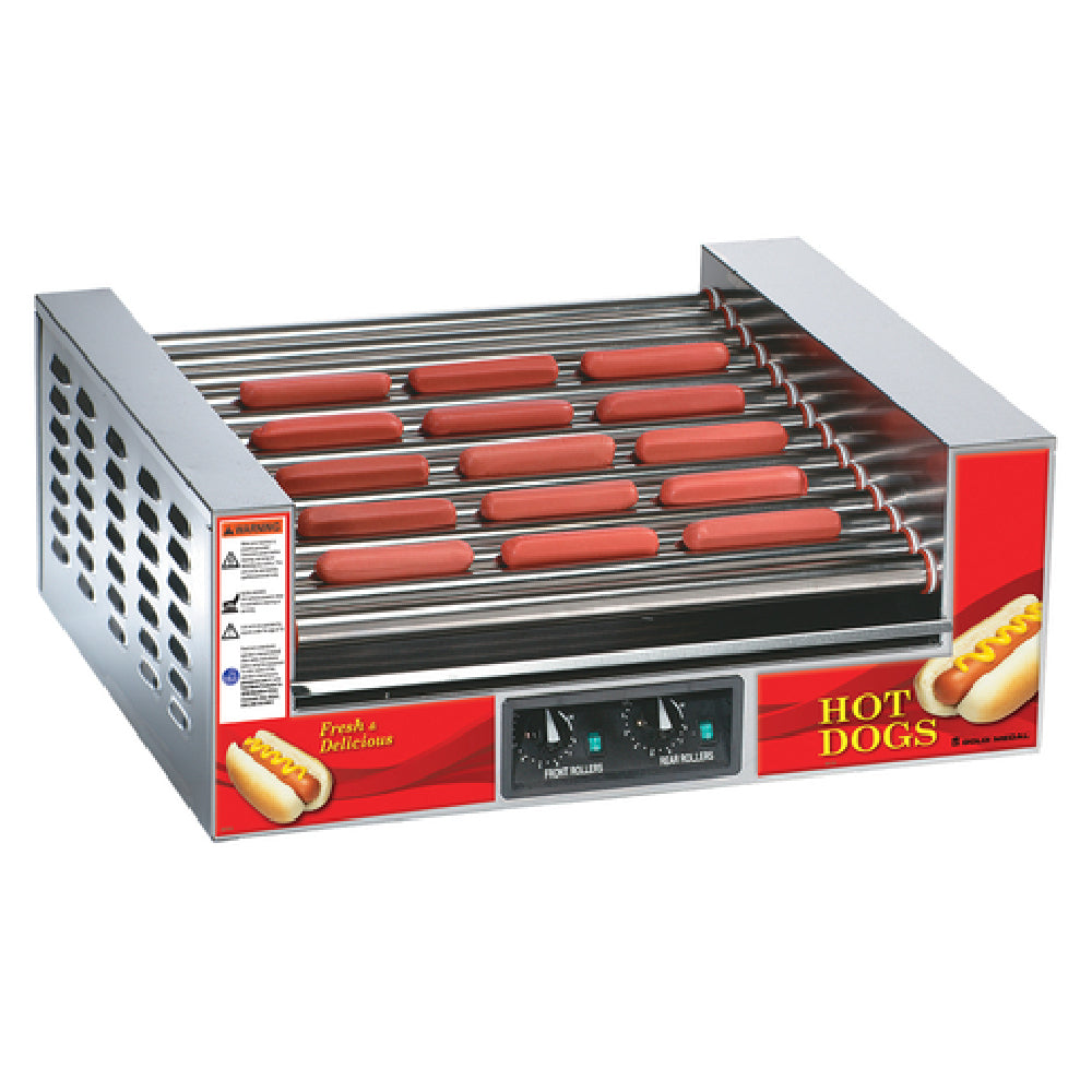 Gold Medal 8223 Hot Dog Roller Grill Slanted (14) Stainless Steel Rollers