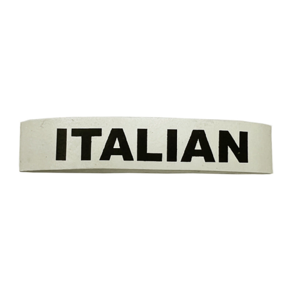 Service Ideas FBITALIANWB Flavor Band For "ITALIAN" In White