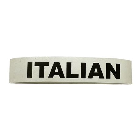 Service Ideas FBITALIANWB Flavor Band For "ITALIAN" In White