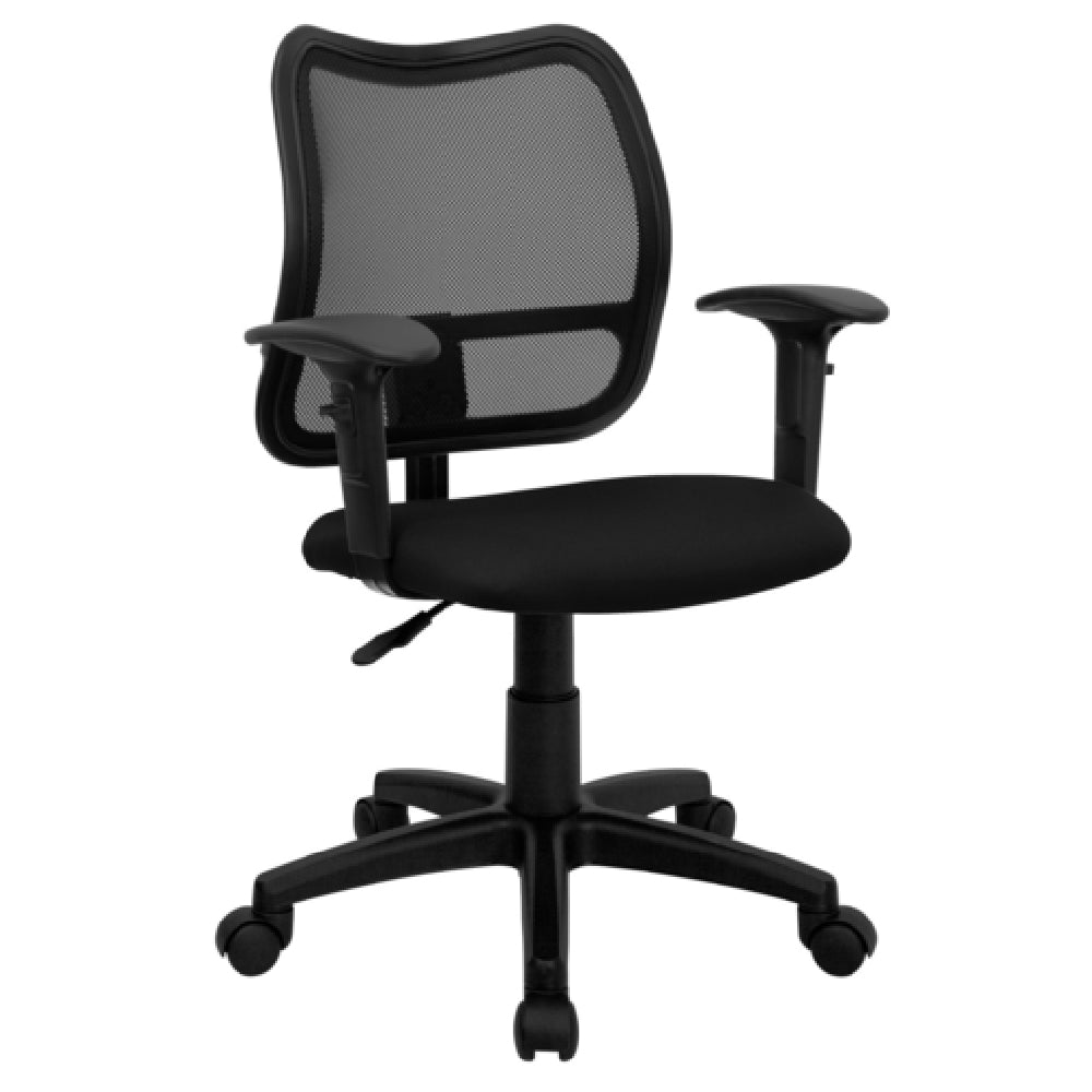 Flash Furniture WL-A277-BK-A-GG Swivel Task Chair 34" To 38" Adjustable Height