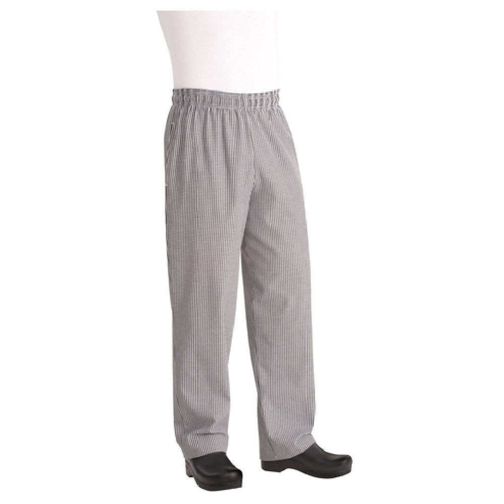 Chef Works NBMZ-SCH-L Essential Baggy Pants Elastic Waistband With Drawstring