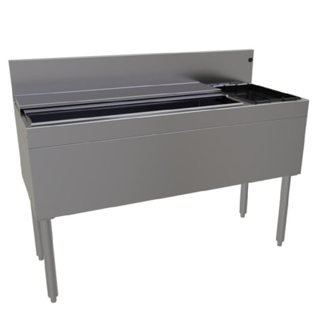 Glastender CBA-48R-CP10 Underbar Ice Bin/Cocktail Unit With Bottle Well Storage