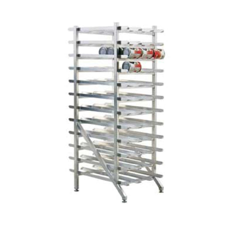 New Age Industrial 1254 Can Storage Rack Stationary Design With Adjustable Feet Sloped Glides For Automatic Can Retrieval